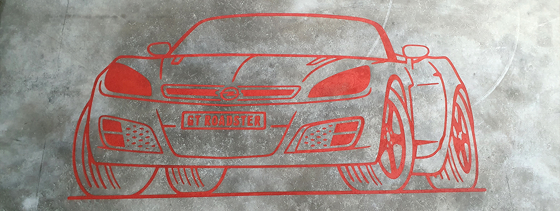 Bodenlogo Schriftzug